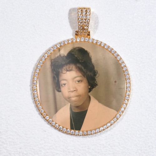 MEDIUM 3D CIRCLE CUSTOM PICTURE PENDANT