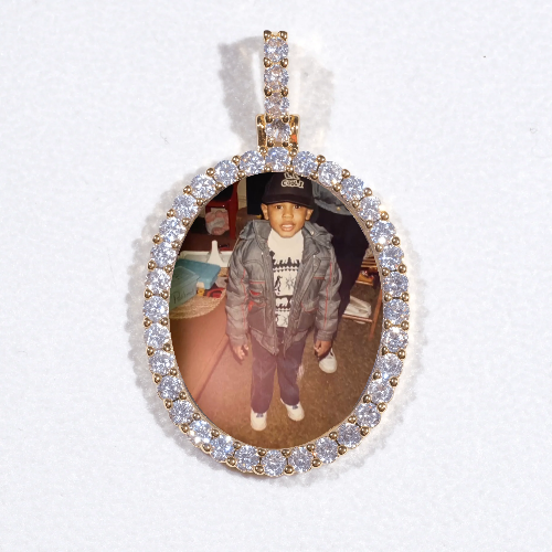 3D Oval Custom Picture Pendant