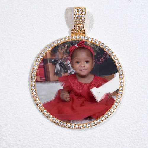 MEDIUM 3D CIRCLE CUSTOM PICTURE PENDANT