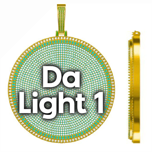 CUSTOM LETTER NECKLACE 3D BIG DISC