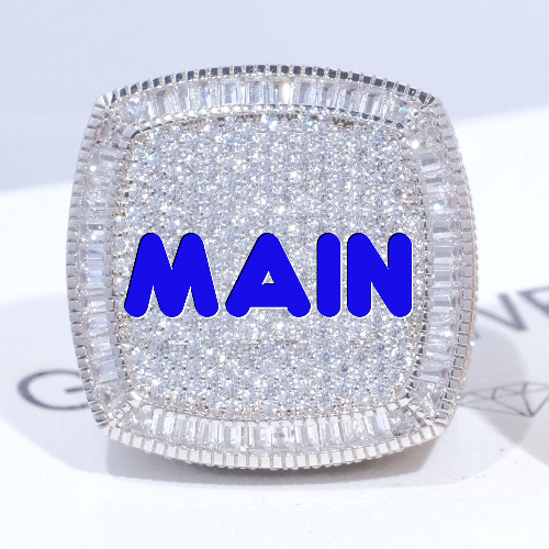 CUSTOM LETTER 3D ICED RING