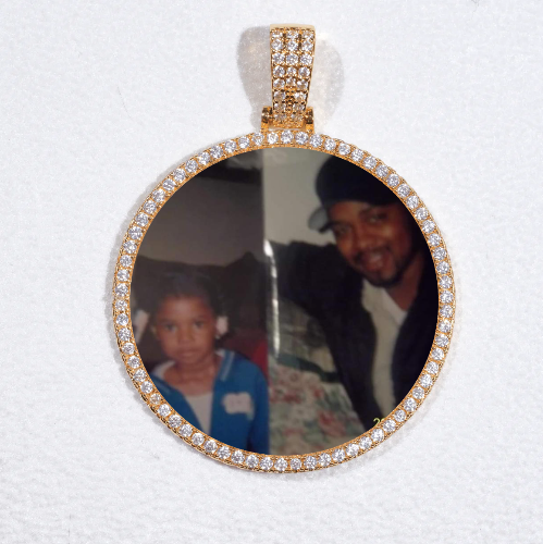 MEDIUM 3D CIRCLE CUSTOM PICTURE PENDANT
