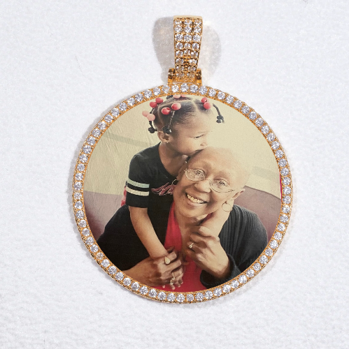 MEDIUM 3D CIRCLE CUSTOM PICTURE PENDANT