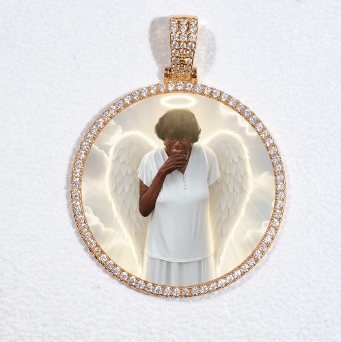 MEDIUM 3D CIRCLE CUSTOM PICTURE PENDANT