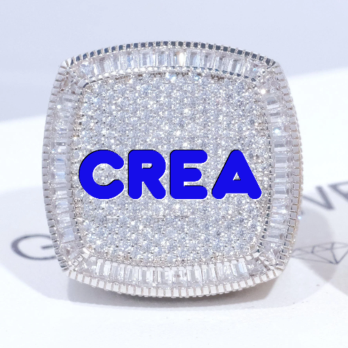 CUSTOM LETTER 3D ICED RING
