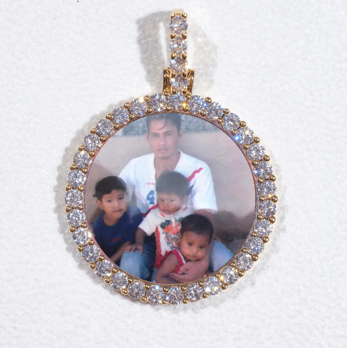 3D CIRCLE CUSTOM PICTURE PENDANT SMALL SIZE