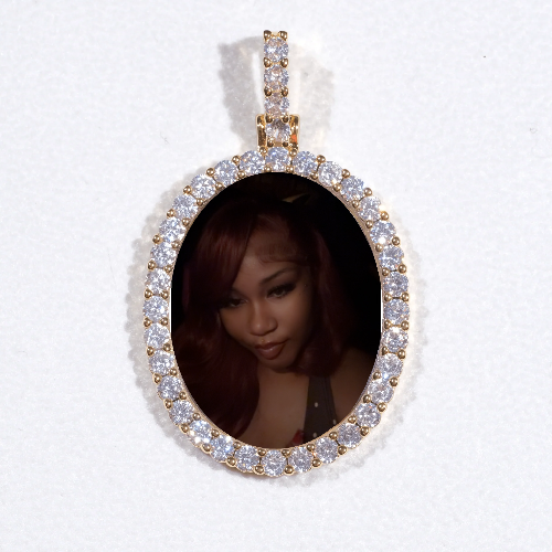3D Oval Custom Picture Pendant