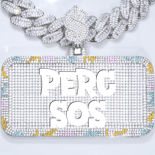 CUSTOM LETTER NECKLACE 3D COLORFUL SQUARE