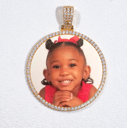 MEDIUM 3D CIRCLE CUSTOM PICTURE PENDANT