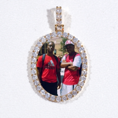 3D Oval Custom Picture Pendant