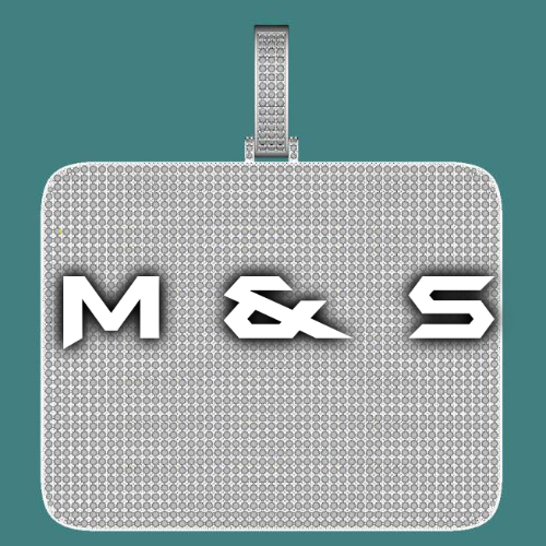 CUSTOM LETTER NECKLACE 3D BIG SQUARE