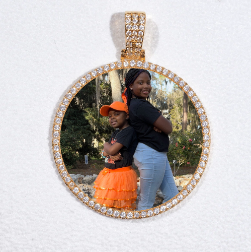 MEDIUM 3D CIRCLE CUSTOM PICTURE PENDANT