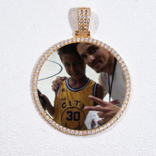 MEDIUM 3D CIRCLE CUSTOM PICTURE PENDANT