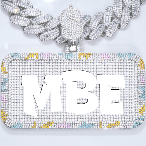 CUSTOM LETTER NECKLACE 3D COLORFUL SQUARE