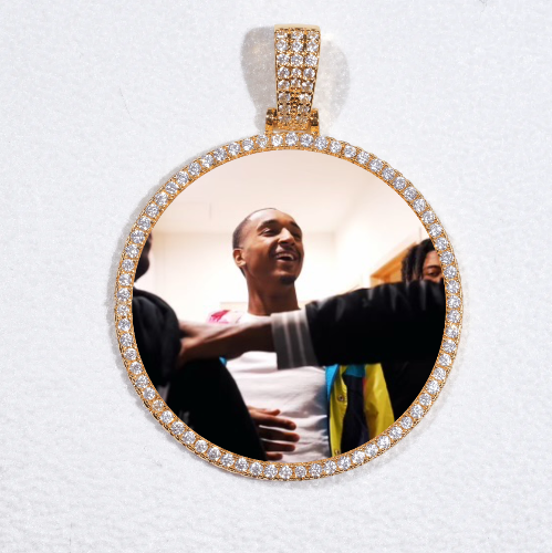 MEDIUM 3D CIRCLE CUSTOM PICTURE PENDANT