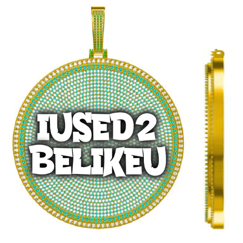 CUSTOM LETTER NECKLACE 3D BIG DISC