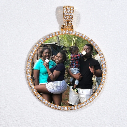 MEDIUM 3D CIRCLE CUSTOM PICTURE PENDANT