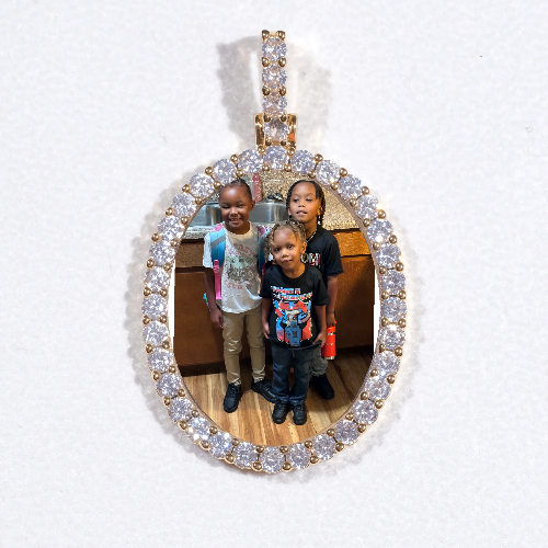 3D Oval Custom Picture Pendant