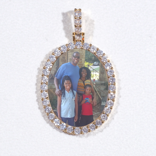 3D Oval Custom Picture Pendant