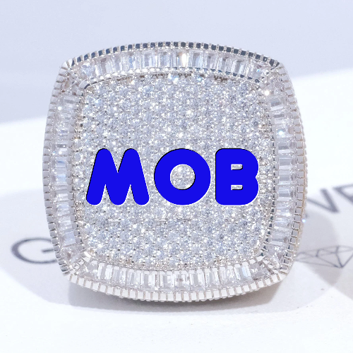 CUSTOM LETTER 3D ICED RING
