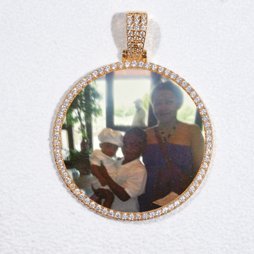 MEDIUM 3D CIRCLE CUSTOM PICTURE PENDANT