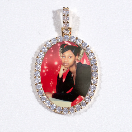 3D Oval Custom Picture Pendant