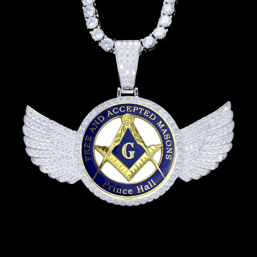 925S & VVS Moissanite 3D Wing Custom Picture Pendant