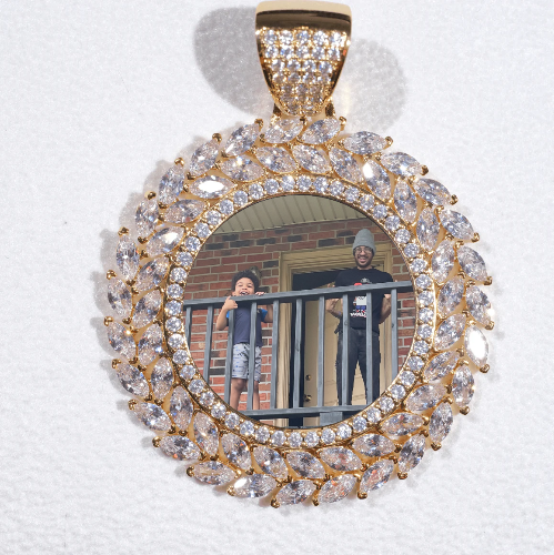 Large 3D Wheat Ear Custom Picture Pendant