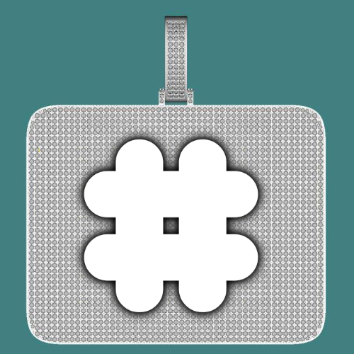 CUSTOM LETTER NECKLACE 3D BIG SQUARE