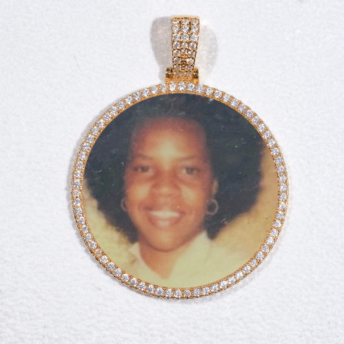 MEDIUM 3D CIRCLE CUSTOM PICTURE PENDANT