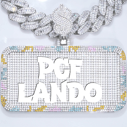 CUSTOM LETTER NECKLACE 3D COLORFUL SQUARE