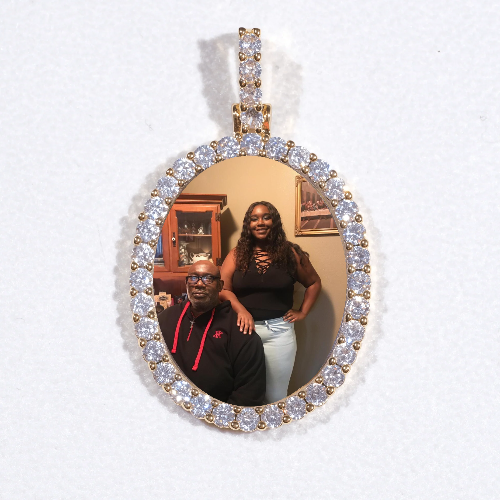 3D Oval Custom Picture Pendant