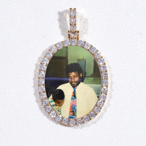 3D Oval Custom Picture Pendant