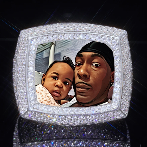 3D CUSTOM PICTURE ICED RING