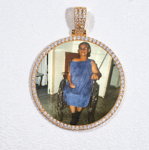 MEDIUM 3D CIRCLE CUSTOM PICTURE PENDANT