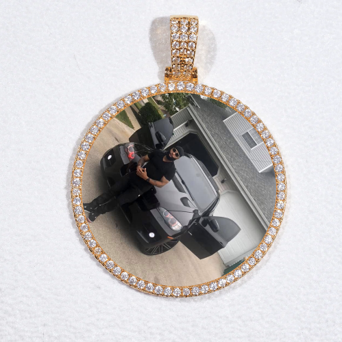 MEDIUM 3D CIRCLE CUSTOM PICTURE PENDANT
