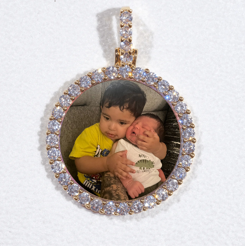 3D CIRCLE CUSTOM PICTURE PENDANT SMALL SIZE