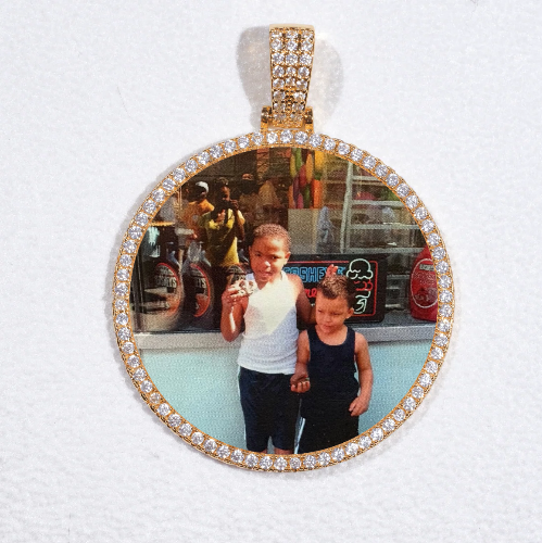 MEDIUM 3D CIRCLE CUSTOM PICTURE PENDANT