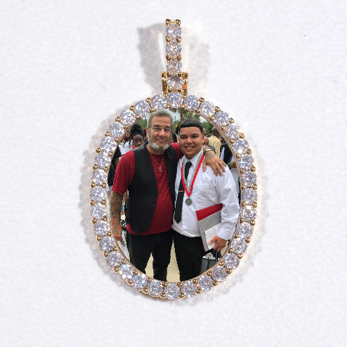 3D Oval Custom Picture Pendant