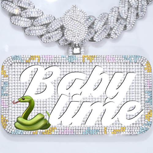 CUSTOM LETTER NECKLACE 3D COLORFUL SQUARE