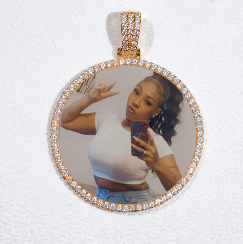 MEDIUM 3D CIRCLE CUSTOM PICTURE PENDANT