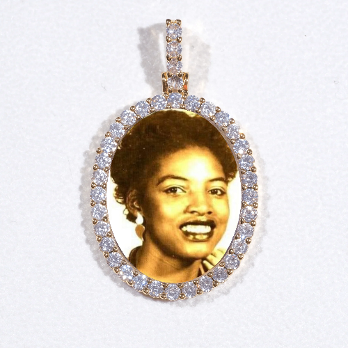 3D Oval Custom Picture Pendant