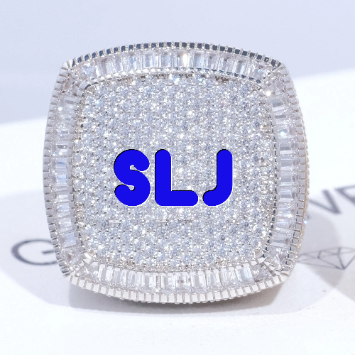 CUSTOM LETTER 3D ICED RING