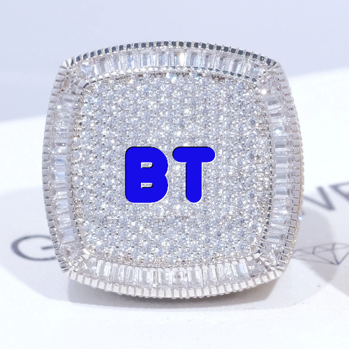 CUSTOM LETTER 3D ICED RING