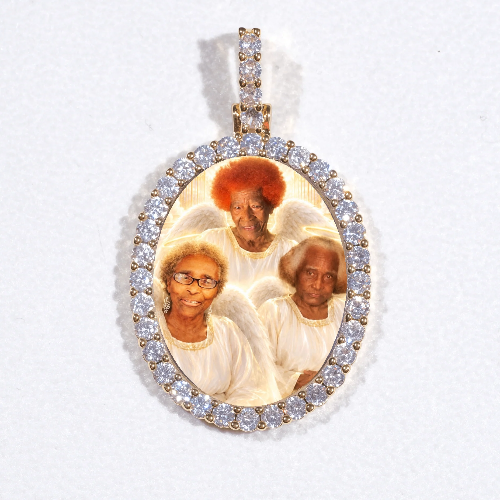 3D Oval Custom Picture Pendant