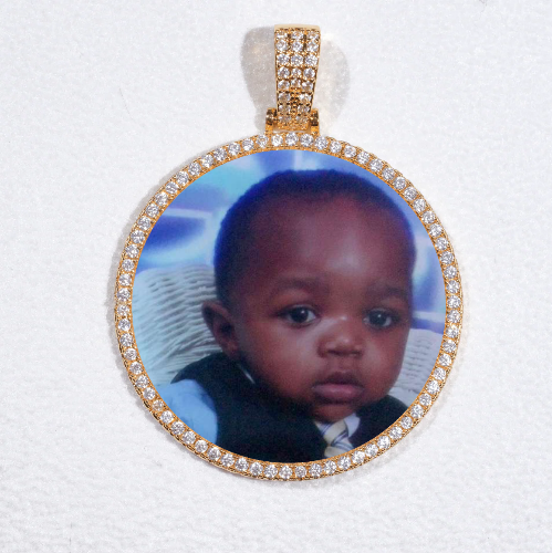 MEDIUM 3D CIRCLE CUSTOM PICTURE PENDANT
