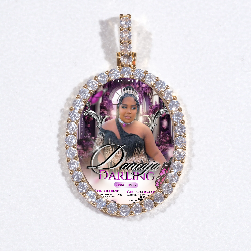 3D Oval Custom Picture Pendant