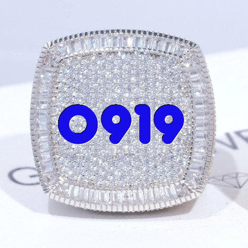 CUSTOM LETTER 3D ICED RING