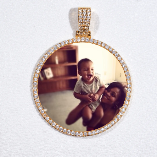 MEDIUM 3D CIRCLE CUSTOM PICTURE PENDANT