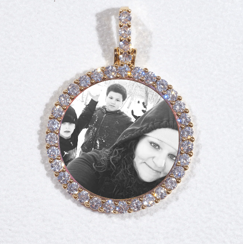 3D CIRCLE CUSTOM PICTURE PENDANT SMALL SIZE